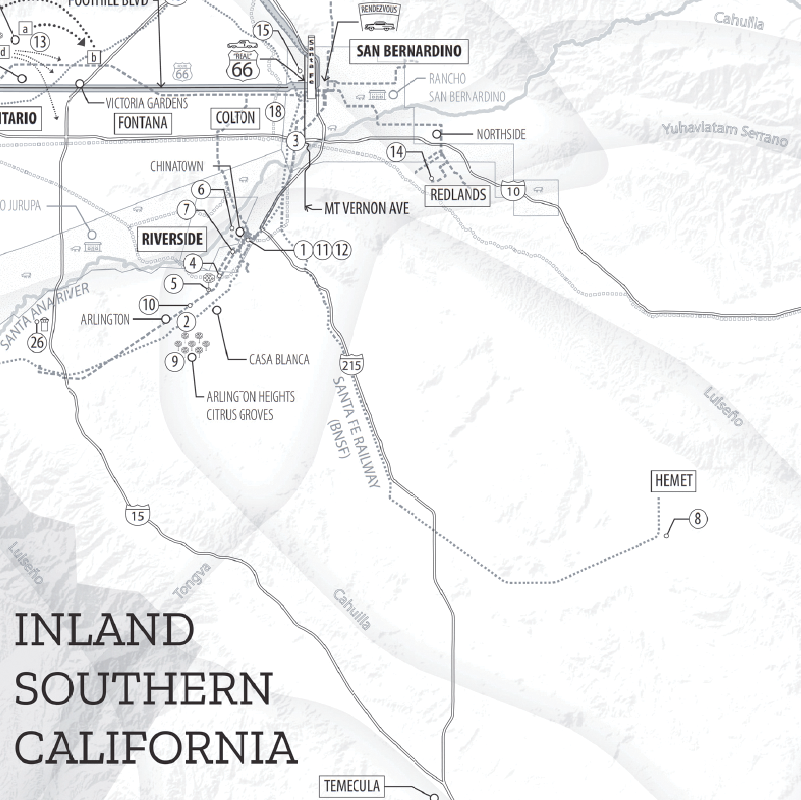 Illustrative maps of Inland Southern California